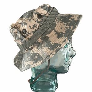 Camo Bucket Boonie Hat Army Combat Digital Camouflage Gorpcore Military Outdoor